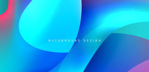 Fluid color liquid 3d elements abstract background