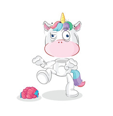 unicorn zombie character.mascot vector