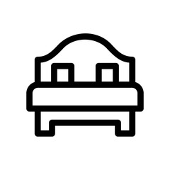bed icon or logo isolated sign symbol vector illustration - high quality black style vector icons

