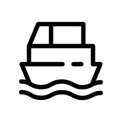 boat icon or logo isolated sign symbol vector illustration - high quality black style vector icons
