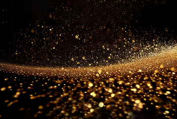 Gold glitter party background - 575502754