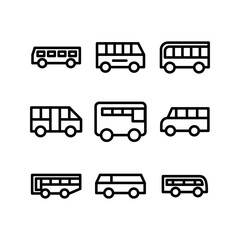 bus icon or logo isolated sign symbol vector illustration - high quality black style vector icons
