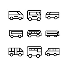 bus icon or logo isolated sign symbol vector illustration - high quality black style vector icons
