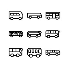 bus icon or logo isolated sign symbol vector illustration - high quality black style vector icons
