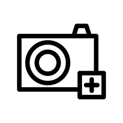 camera add icon or logo isolated sign symbol vector illustration - high quality black style vector icons
