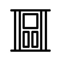door icon or logo isolated sign symbol vector illustration - high quality black style vector icons
