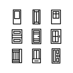 door icon or logo isolated sign symbol vector illustration - high quality black style vector icons
