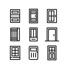 door icon or logo isolated sign symbol vector illustration - high quality black style vector icons
