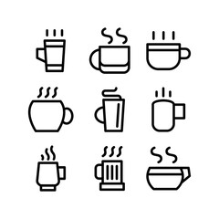 hot drinks icon or logo isolated sign symbol vector illustration - high quality black style vector icons

