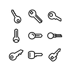 
key icon or logo isolated sign symbol vector illustration - high quality black style vector icons
