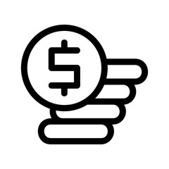 money icon or logo isolated sign symbol vector illustration - high quality black style vector icons
