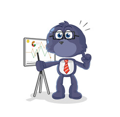 seal marketing character. cartoon mascot vector