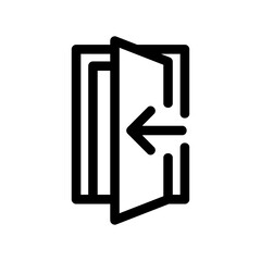 open door icon or logo isolated sign symbol vector illustration - high quality black style vector icons
