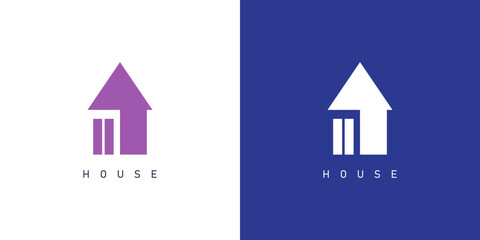 Simple House Logo Design. Usable for Real Estate, Construction, Architecture and Building Logos. Flat Vector