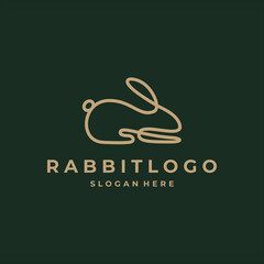 Fototapeta na wymiar rabbit line logo