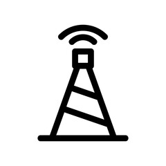 signal tower icon or logo isolated sign symbol vector illustration - high quality black style vector icons
