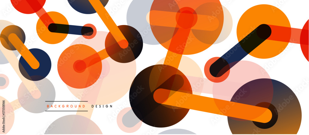 Poster abstract background. round dots connected by lines. trendy techno business template for wallpaper, b