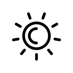 sun icon or logo isolated sign symbol vector illustration - high quality black style vector icons
