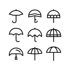 Fototapeta premium umbrella icon or logo isolated sign symbol vector illustration - high quality black style vector icons 