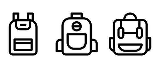 backpack icon or logo isolated sign symbol vector illustration - high quality black style vector icons
