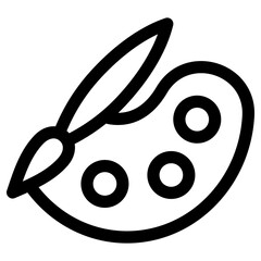 paint palette icon or logo isolated sign symbol vector illustration - high quality black style vector icons
