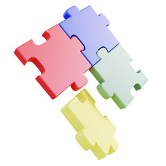 Fototapeta premium 3D Illustration Puzzle