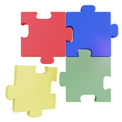 Fototapeta premium 3D Illustration Puzzle