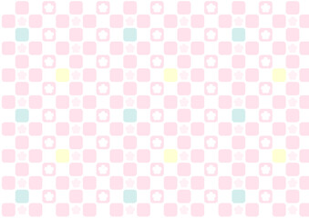 和モダン背景_さくら市松 