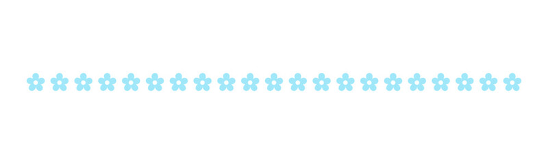 Cute Spring Floral Divider Borders. Springtime and Easter flower separators design elements.