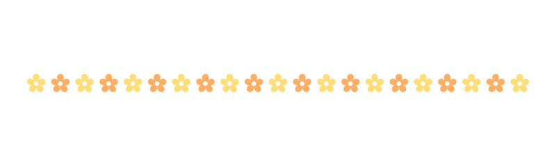 Cute Spring Floral Divider Borders. Springtime and Easter flower separators design elements.