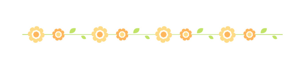 Cute Spring Floral Divider Borders. Springtime and Easter flower separators design elements. © Aletheia Shade