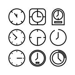 clock icon or logo isolated sign symbol vector illustration - high quality black style vector icons
