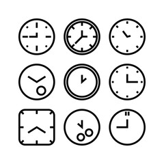 clock icon or logo isolated sign symbol vector illustration - high quality black style vector icons

