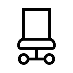 desk chair icon or logo isolated sign symbol vector illustration - high quality black style vector icons
