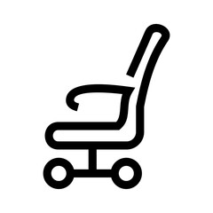 desk chair icon or logo isolated sign symbol vector illustration - high quality black style vector icons
