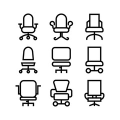 desk chair icon or logo isolated sign symbol vector illustration - high quality black style vector icons
