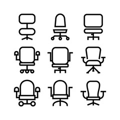 desk chair icon or logo isolated sign symbol vector illustration - high quality black style vector icons

