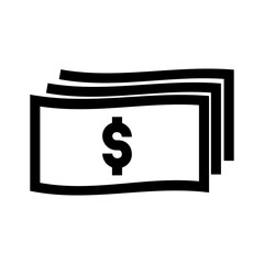 Obraz premium dollar icon or logo isolated sign symbol vector illustration - high quality black style vector icons 