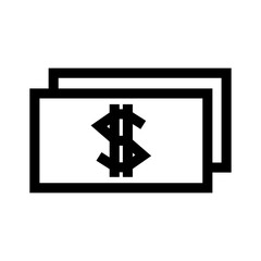 Fototapeta premium dollar icon or logo isolated sign symbol vector illustration - high quality black style vector icons 
