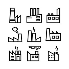 factory icon or logo isolated sign symbol vector illustration - high quality black style vector icons
