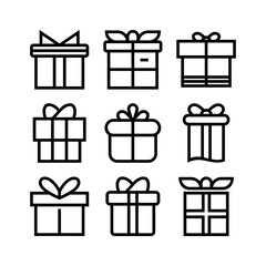 gift icon or logo isolated sign symbol vector illustration - high quality black style vector icons
