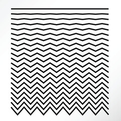 Minimalist vector of zig zag lines