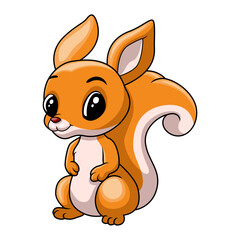 Cartoon baby squirrel a smile