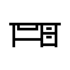 office desk icon or logo isolated sign symbol vector illustration - high quality black style vector icons
