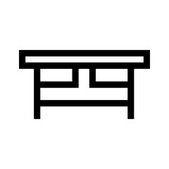 office desk icon or logo isolated sign symbol vector illustration - high quality black style vector icons
