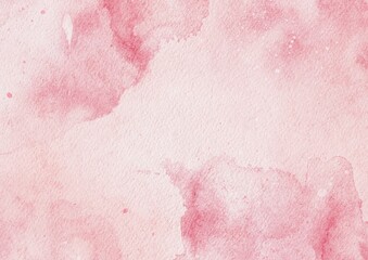 Abstract red painted watercolor paper background texture, pastel watercolor design with digital painted for template