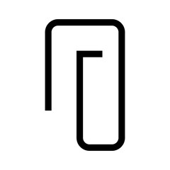 paper clip icon or logo isolated sign symbol vector illustration - high quality black style vector icons
