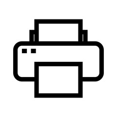 printer icon or logo isolated sign symbol vector illustration - high quality black style vector icons
