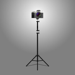 Camera on a tripod illustration