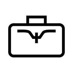 suitcase icon or logo isolated sign symbol vector illustration - high quality black style vector icons
